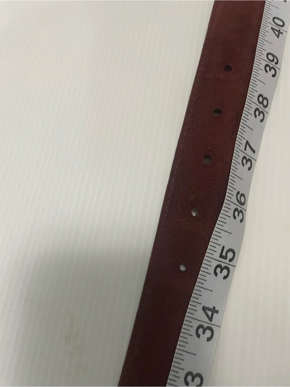 Jay Butler Maroon Suede Leather Belt Size 36